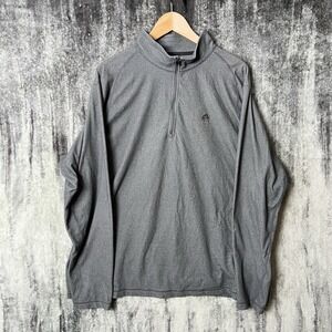 Vintage Nike ACG Gray Waffle Knit Thermal 1/4 Zip Pullover Base Layer Mens 2XL